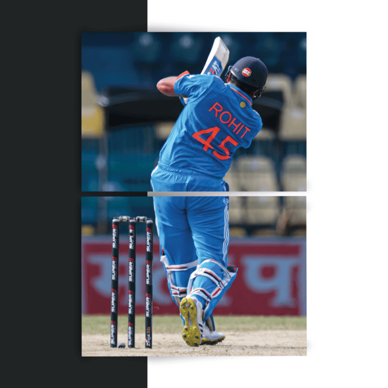 Rohit Sharma | The Hitman | Split Poster | 2 Panel Set