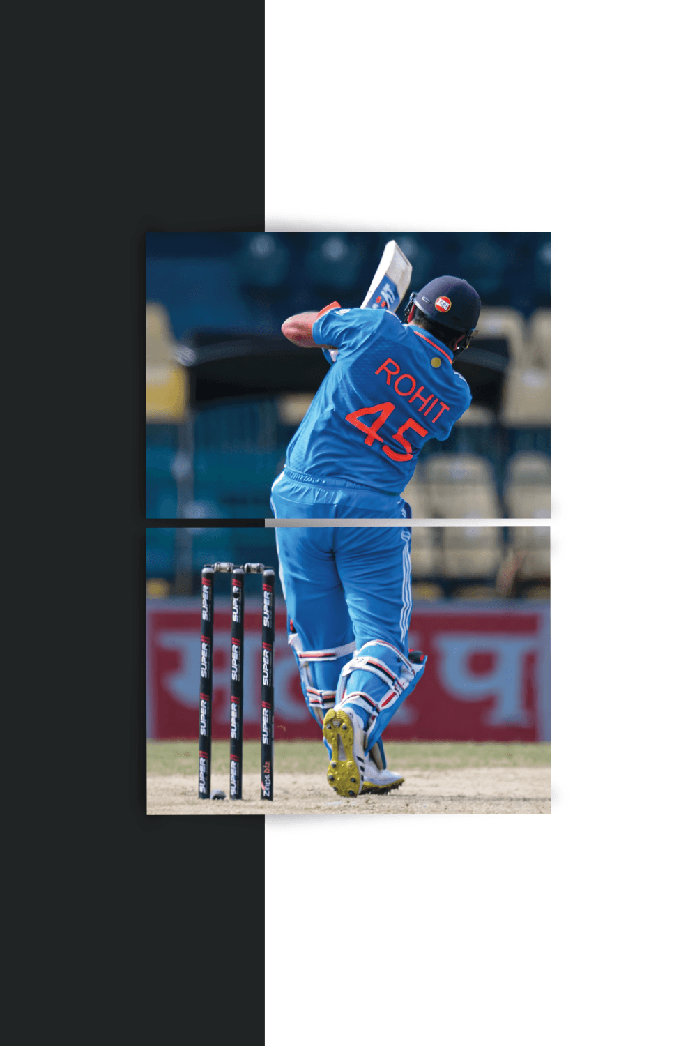 Rohit Sharma | The Hitman | Split Poster | 2 Panel Set