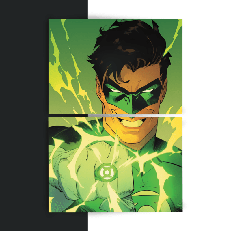 Green Lantern | Emerald Knight | Split Poster | 2 Panel Set