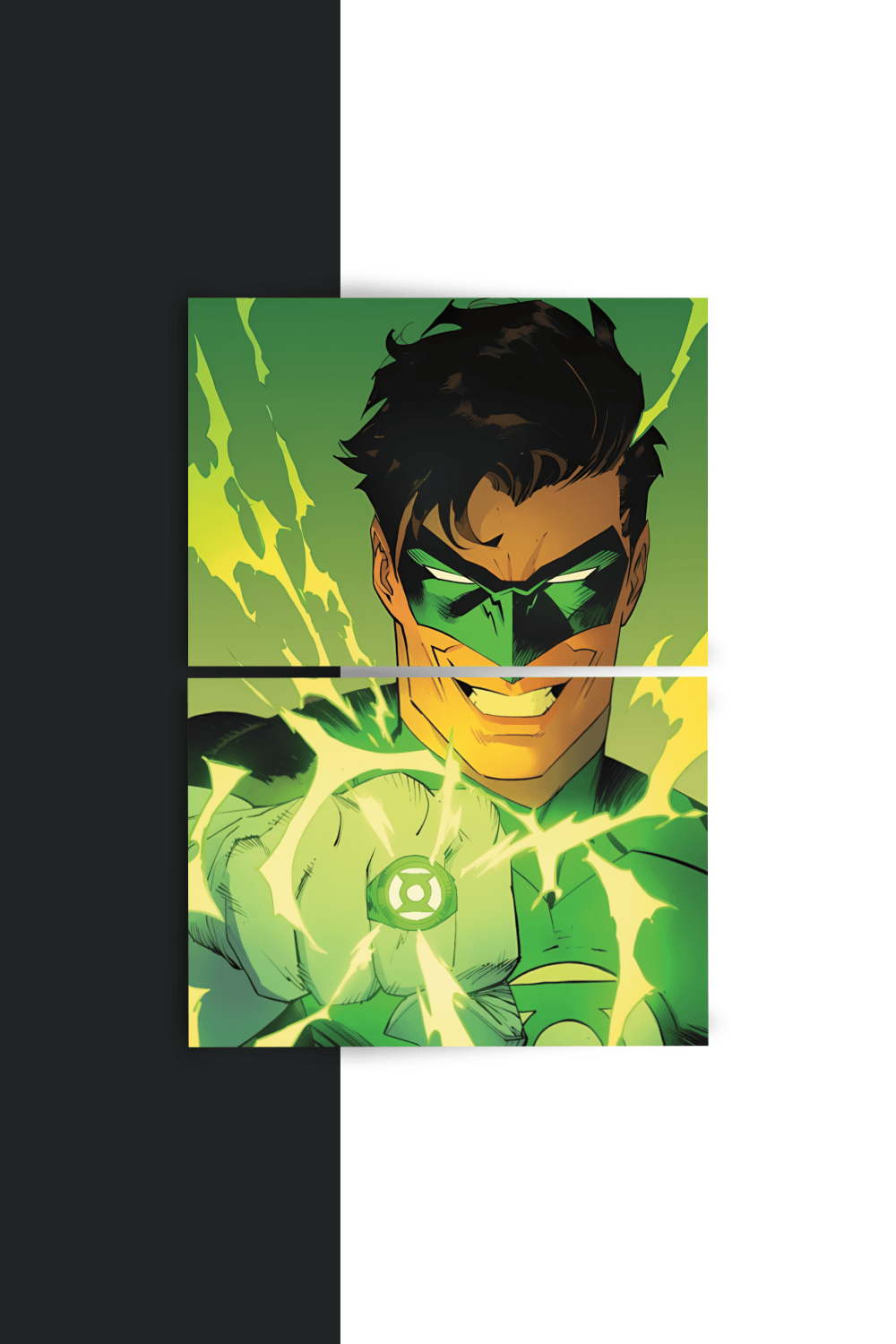 Green Lantern | Emerald Knight | Split Poster | 2 Panel Set