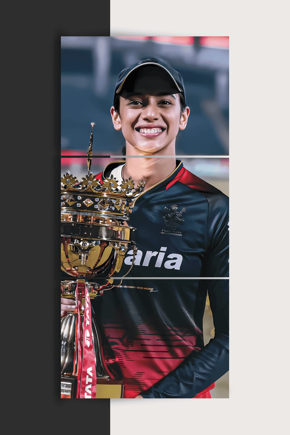 Smriti Mandhana | Royal Challengers Bangalore | Split Poster | 3 Panel Set
