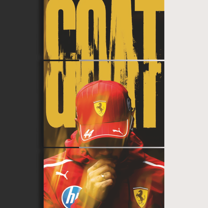 Goat | Lewis Hamilton | Ferrari | Split Poster | 3 Panel Set