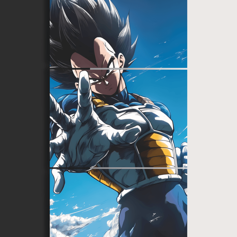 Vegeta | Dragon Ball Z | Split Poster | 3 Panel Set