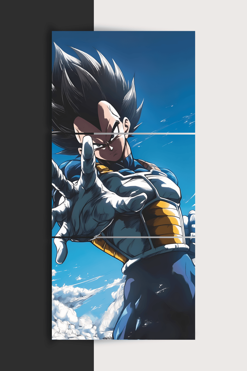 Vegeta | Dragon Ball Z | Split Poster | 3 Panel Set