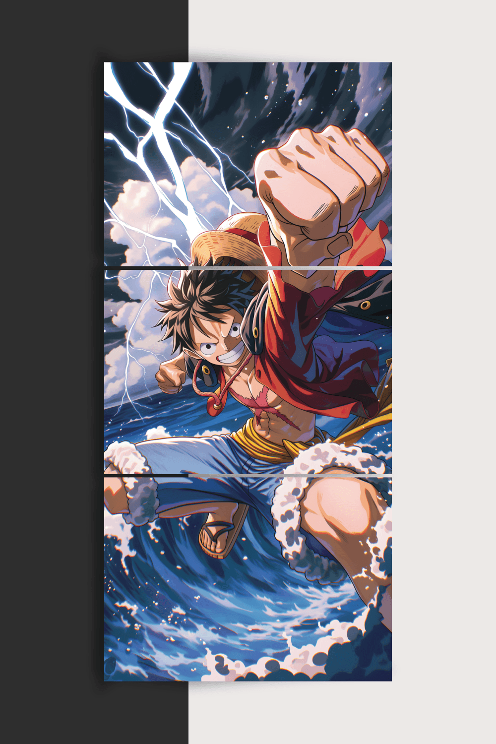 Monkey D. Luffy | One Piece | Split Poster | 3 Panel Set