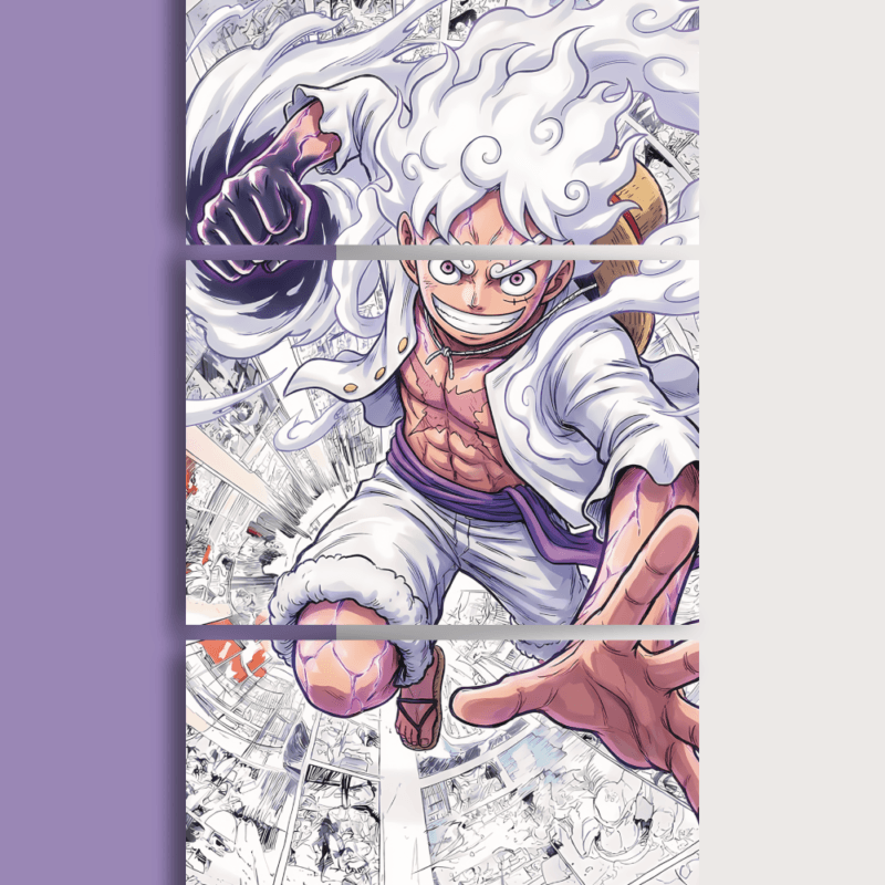 Monkey D. Luffy | Gear 5 | Split Poster | 3 Panel Set