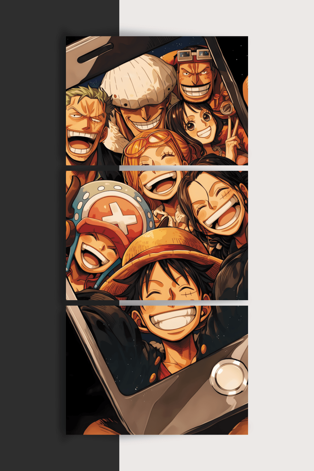 Straw Hat Pirates | One Piece | Split Poster | 3 Panel Set